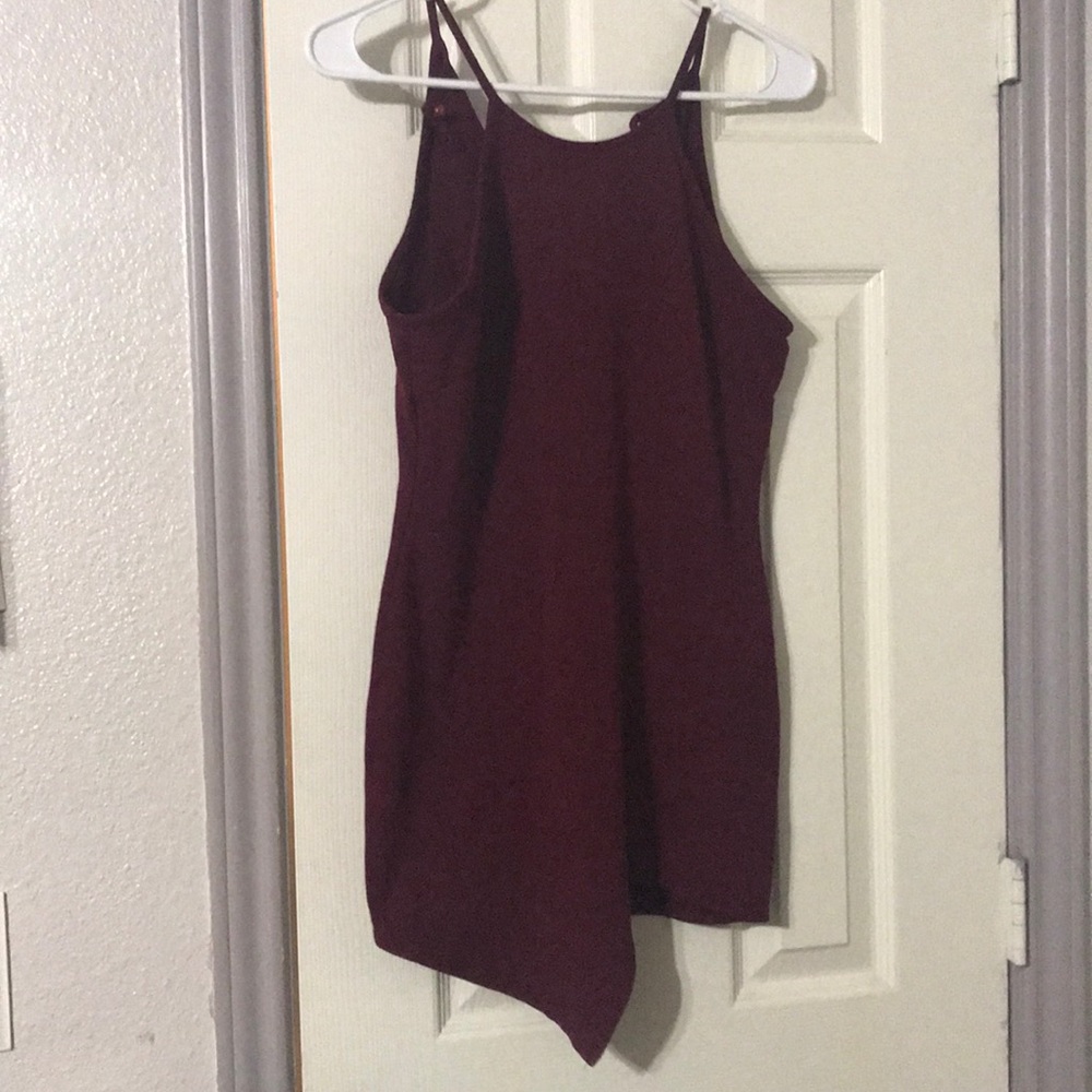 Maroon short dress